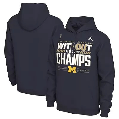 NWT 2023 National Champions Michigan Wolverines Locker Room Pullover Hoodie S-XL • $59.99