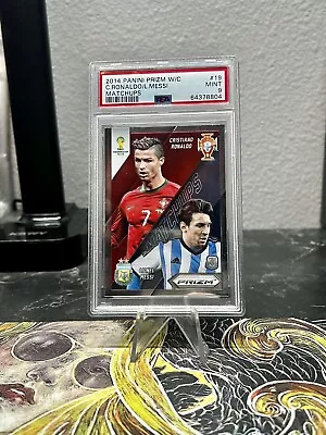 2014 Panini Prizm World Cup Soccer Matchups Cristiano Ronaldo Lionel Messi PSA 9 • $549.99