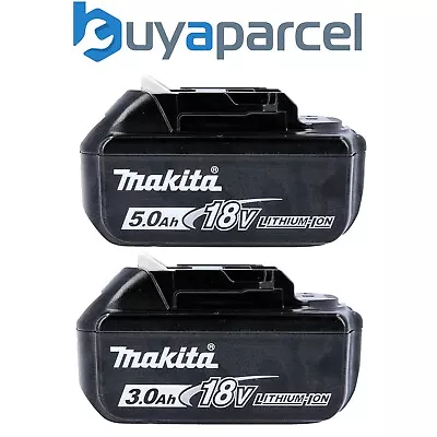 Genuine Makita 18V Batteries - 1x 5.0Ah BL1850 1x 3.0Ah BL1830 LXT Star Battery • £113.99