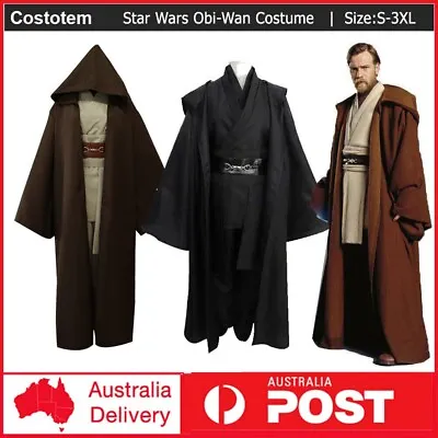 Star Wars Obi Wan Kenobi Jedi Knight Master Adult Cloak Suit Christmas Costume • $59.99