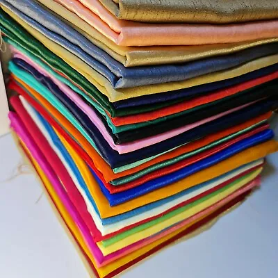 £4.89 • Buy *Sale* Raw Faux Dupion Silk Polyester Fabric Satin Wedding Arch Dress Fabric 44 