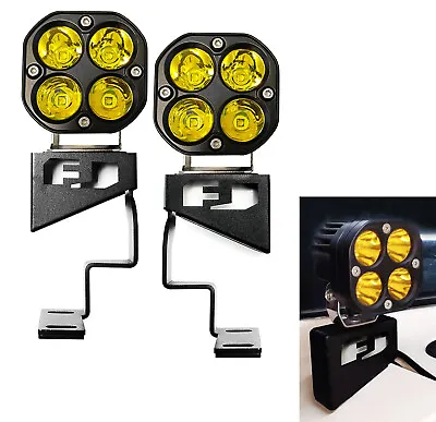 Yellow Round Shape LED Front Cowl Lights W/ Brackets For 07-14 Toyota FJ Cruiser • $89.99