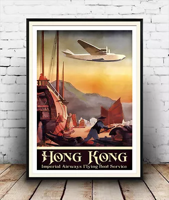 Imperial Airways  Hong Kong Vintage Advertising Poster Reproduction. • £4.79