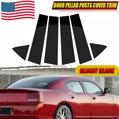 For Dodge Charger 2006 2007 2008 2009 2010 6pcs Window Pillar Posts Trim Cover • $7.99