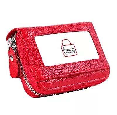 Accordion Wallet W/ RFID Blocking Card And ID Holder And Soft Cow Split Leather • $18.07