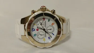 Michele Tahitian Jelly Bean 40mm Chronograph Quartz Watch Mww12f000043 • $79