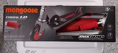 Mongoose Force 1.0 Folding Scooter - Silver/Red NIB • $43