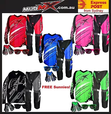 MX MOTOCROSS BMX(Pants+Jersey+Gloves) Kids Youth Junior Dirt Bike Gear -5 Colors • $95.99