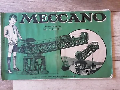 Meccano 1946 Instructions For Accessory Outfit Number 2 #46.2 GC • £1.99