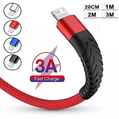 Braided USB Fast Charger Cable Data Cord For IPhone 13 12 11 Pro Max XR 8 7 IPad • $6.79