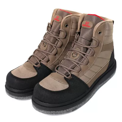 Men's Fishing Wading Boots Felt Sole  Anti-Slip Hunting Felt Bottom Waders Shoes • $71.09