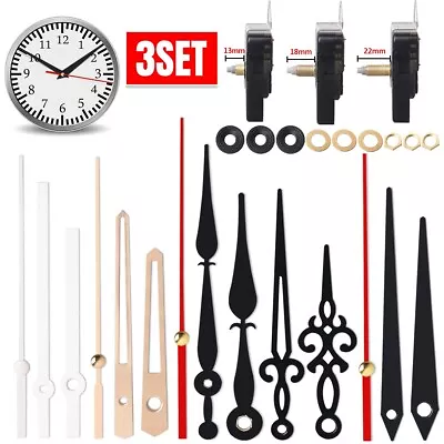 3SET Wall Clock Quartz Movement Motor Mechanism Long Spindle Hands Repair Kit • $10.99