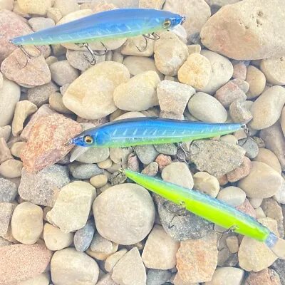 Hand-Painted Megabass Vision 110-Style Suspending Jerkbait - Elegy Bone • $10.49