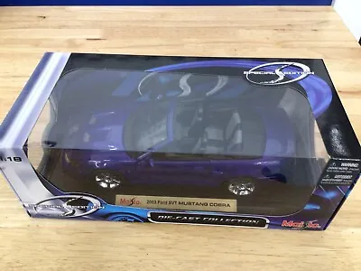 1/18 Maisto 2003 Ford Svt Mustang Cobra Convertible Sonic Blue • $375