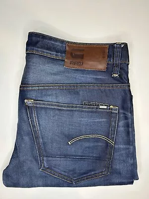 G-star Raw Blue Mens Straight Denim Jeans - 3301 W34 L30 • $55