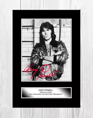 Cozy Powell A4 Poster Print Reproduction Autograph With Choice Of Frame • £24.99