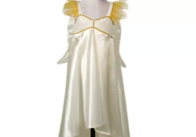 Childs Angel Ex Hire Fancy Dress Nativity Christmas Book Week Costume Age 6-7 • £5