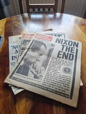 Friday 9th August 1974 The Sun Daily Mirror Daily Mail Newspapers Richard Nixon • £7.50