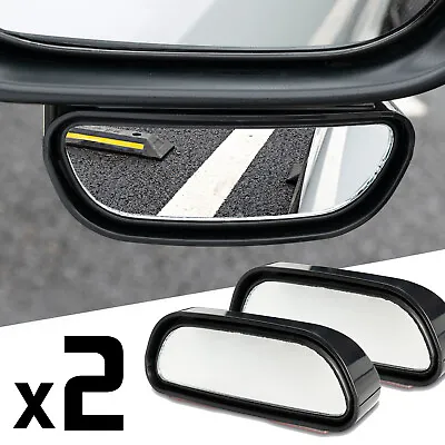 2x Car Universal Stick On Blind Spot Rear View Mirror Wide Angle Rearview Convex • $13.66