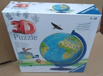 $22 • Buy Ravensburger Factory Sealed 3D Puzzle Children's World Globe 180 Pieces Jigsaw 