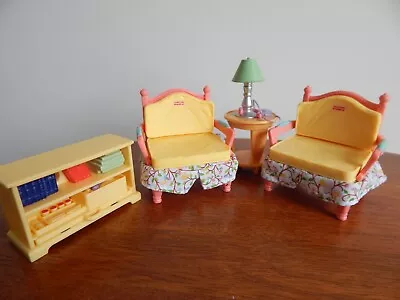 RARE Fisher Price Loving Family Dollhouse Furniture Family Room • $59