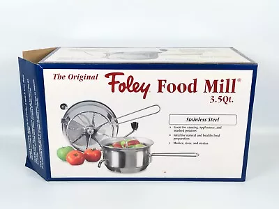 NEW Foley Food Mill 3.5 Qt Stainless Steel Masher Strainer Ricer And For Canning • $34.99