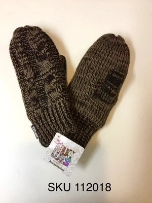 $24.99 • Buy MUK LUKS Womens Mens Brown Mittens Thick Warm Fleece Lined Potholder NEW NWT