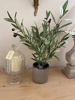 Artificial Faux Olive Tree Plant Flower In Decorative Ceramic Pot Home Decor • £21.99