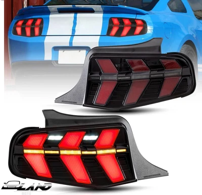 $258.30 • Buy For 2010-2012 Ford Mustang LED Tail Lights Sequential Turn Signal Red Brake Lamp