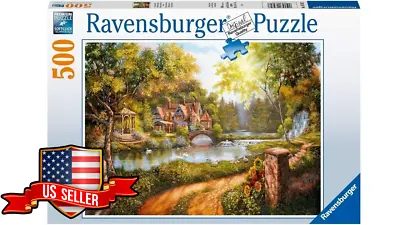 NEW SEALED Ravensburger 16582 Cottage On The River 500Pc Jigsaw Puzzle US SELLER • $29.95