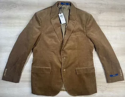 NWT Polo Ralph Lauren Mens Brown 44R Corduroy Blazer Jacket Sport Coat • $167.30