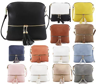 £9.49 • Buy Ladies Cross Body Messenger Bag Women Shoulder Over Bags Detachable Handbags NEW