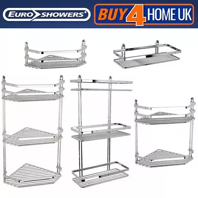 Satina Shower Caddy - Chrome Hanging/Rectangle/Corner Bathroom Shelf/Basket/Tidy • £34.80