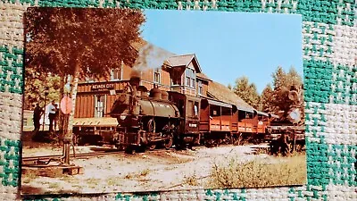 Vintage Post Card  Shortline  Steam Engine Train & Depot. • $5.59