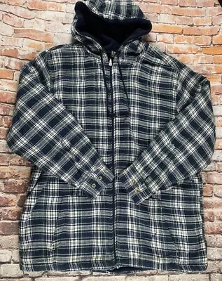Highland Outfitters Jacket Mens Medium Plaid Hoodie Full Zip Fits Like LG - XL • $29.99