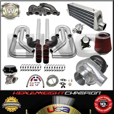 Turbo Kit T3/T4 For 88-99 Celica 90-95 MR2 SW20 3SGTE FMIC PK WG BOV Manifold BK • $709.50