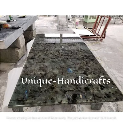 Labradorite Blue Granite Dining Table Conference Custom Table Top Home Decors • $1563.21