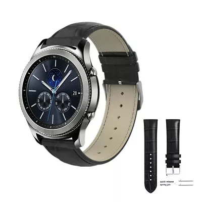 22mm Crocodile Leather Watch Band Strap For Samsung Gear S3 Classic/Frontier • $9.99