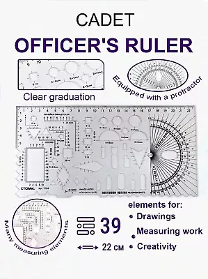 Russian Combat Mission Plotter Cadet Officer Ruler Special Tool Officers Line • $19.99