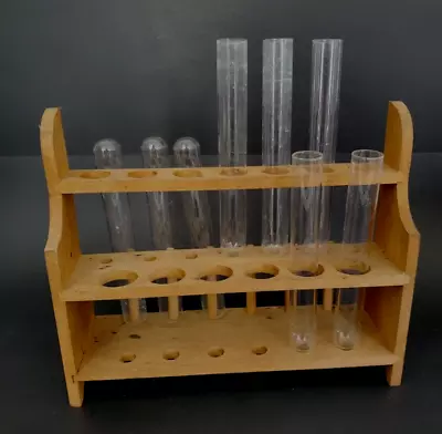 Vintage Grafco USA Wood Test Tube Rack Holds 13 Drys 6 • $49.99