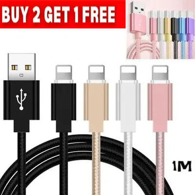 USB Cable For IPhone 7 8 6 5 X 11/11 Pro Long Charger Charging Fast Lead 2m 3m • £2.73