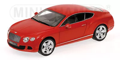 Minichamps 100139922 1/18 BENTLEY CONTINENTAL GT 2011 Red Model Car From Japan • $498.61