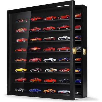 1/64 Scale Car Display Case Wall Mounted Diecast Cabinet Wooden Collection Shelf • $96.90