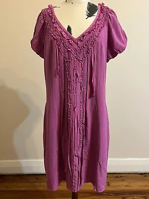 Vintage Size 14 Silk Dress - Katherine Brand 1990’s • $49.90