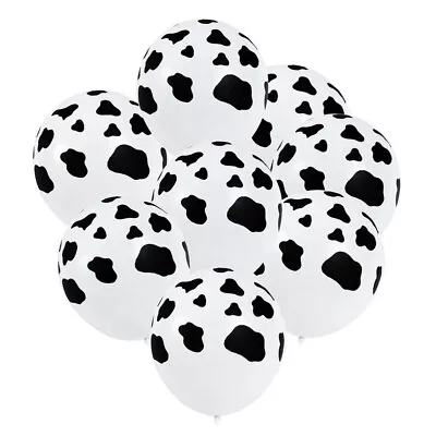 50pcs Printing Cow Balloons Beautiful Black And White Balloons Latex Balloons • £8.45