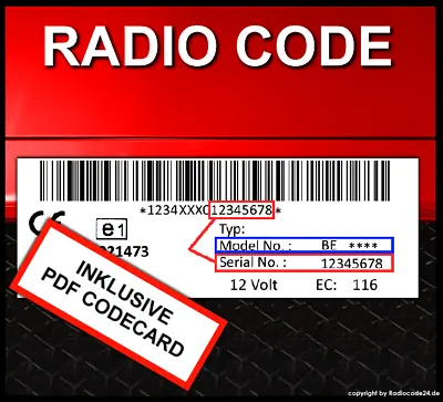 █► Radio Code Fits Becker INDIANAPOLIS BE7923 - Kod Code Unlock • £6.03