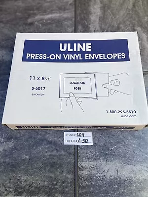 Uline Press-On Vinyl Envelopes 11”x 8-1/2” Display 50 Envelopes S-6017 FREE S&H • $69.99