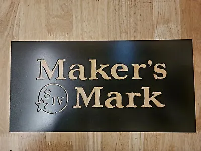 Maker's Mark Metal Wall Art Plasma Cut Home Decor Gift Idea Bourbon Whiskey • $49.99