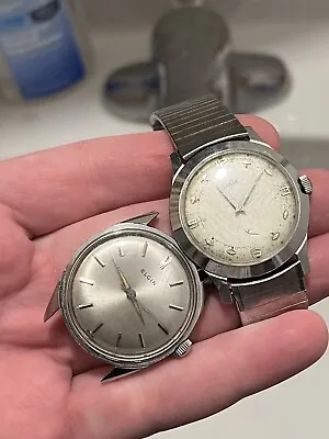 Vintage Mens Elgin Mechanical Wrist Watches Working! Lot Of Two Rare • $75