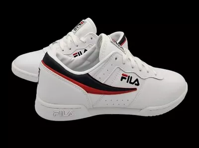 Fila Original Fitness Athletic Shoe White/Navy Red LOGO Women’s Size 10 M Usa • $54.99